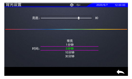 霧度計背光亮度及時間設(shè)置